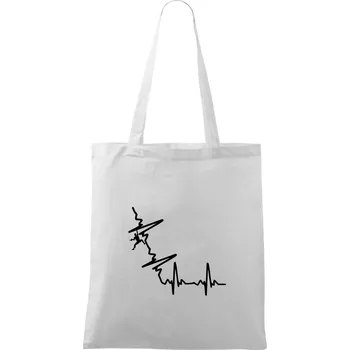 Nákupní taška EKG bouldering - Taška bavlněná - 42 x 38 cm ( Bílá )