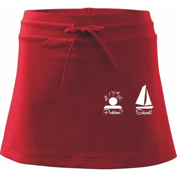 Dámská sukně Problem solved - plachetnice - Sportovní sukně - two in one - L ( Červená )