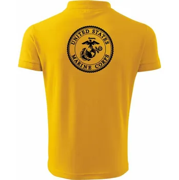 Pánská košile United States Marine Corps erb - Polokošile pánská Pique Polo 203 - S ( Žlutá )