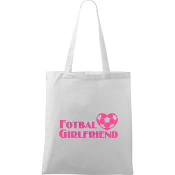 Nákupní taška Fotbal girlfriend - Taška bavlněná - 42 x 38 cm ( Bílá )