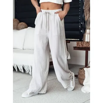 Dámské kalhoty Dstreet Dámské široké kalhoty ve světle béžové barvě Namayas