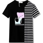 DÍVČÍ TRIČKO S KRÁTKÝM RUKÁVEM FL1210 Velikost: 158, Barva: Černá