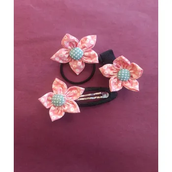 Čelenka B-TOP Dětská květinová sada 3 ks sponek a gumičky do vlasů Druh barvy: Modrá