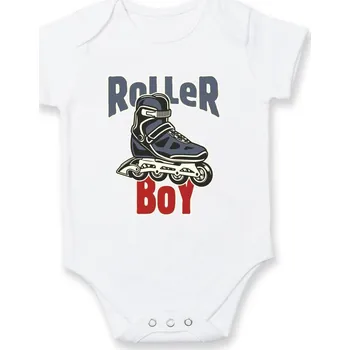 Kojenecké oblečení Roller boy modern - Body kojenecké s krátkým rukávem - Krátký r. do 3 měs ( Bílá )