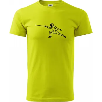 Šermíř výpad - Klasické pánské triko vyšší gramáže - XS ( Limetková )