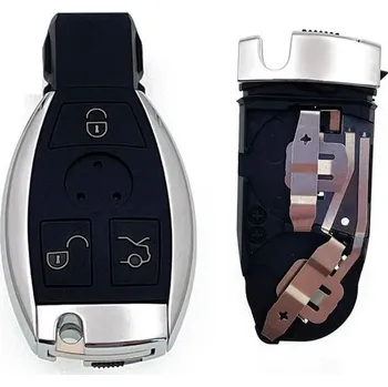 Autoklíč Obal Mercedes 3tl. NEC 2x baterie včetně nouzové planžety HU64