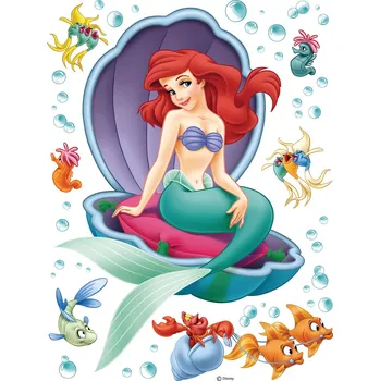 Samolepka na zeď DK 864, Disney, Mořská víla Ariel, AG Design
