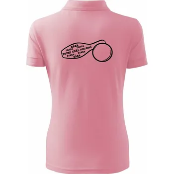 Kuželky názvy - Polokošile dámská Pique Polo - M ( Růžová )