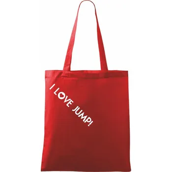 Nákupní taška I love Jump! - Taška bavlněná - 42 x 38 cm ( Červená )