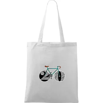 Nákupní taška Narozeniny 20 let na kole - Taška bavlněná - 42 x 38 cm ( Bílá )