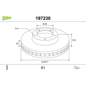 Brzdový kotouč Brzdový kotouč VALEO 197230