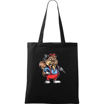 Drsný dřevorubec - Taška bavlněná - 42 x 38 cm ( Černá )