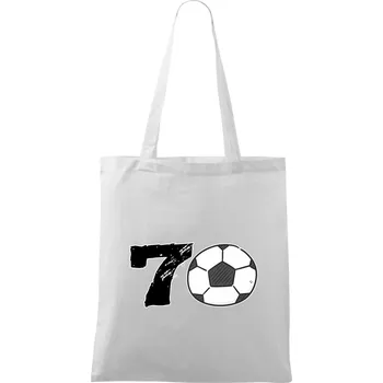 Fotbal kulaté narozeniny 70 - Taška bavlněná - 42 x 38 cm ( Bílá )
