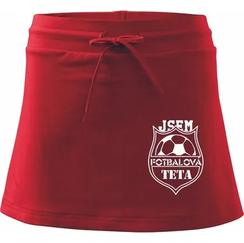 Dámská sukně Jsem Fotbalový strejda / fotbalová teta - Sportovní sukně - two in one - M ( Červená )