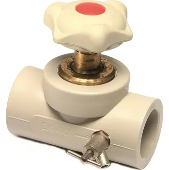 Vodovodní potrubí Ventil přímý vypouštěcí Wavin Ekoplastik PPR d40 levý