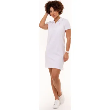 Dámské šaty U.S. Polo Assn. dámské šaty Dot Polo bílé s puntíky M