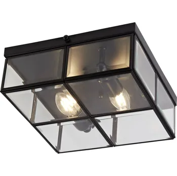 Nástěnné svítidlo SEARCHLIGHT Rustikální stropní světlo FLUSH 6769-26BK