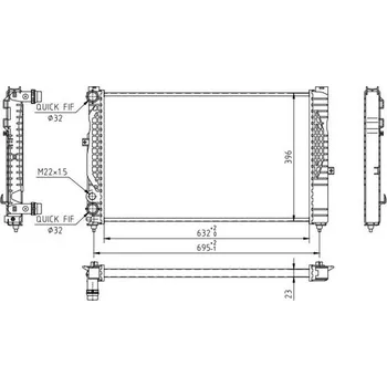 Chladič motoru Chladič, chlazení motoru HART 603 225