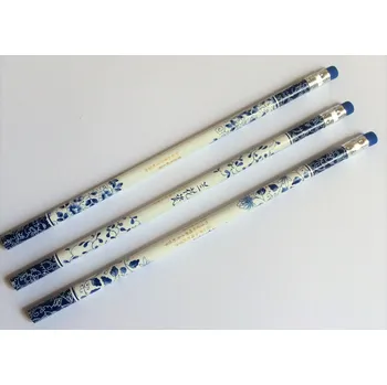 Grafitová tužka Aihao tužka s gumou modré květy