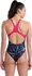 Dámské plavky Arena Swim Pro Back Allover Black/Multi/Freak Rose