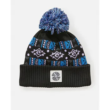 Čepice Zimní čepice Rip Curl SWC JACQUARD TALL BEANIE Black velikost O/S