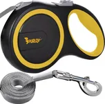 Purlov Samonavíjecí vodítko 5 m, 15 Kg černošedé Purlov 19788