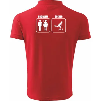 Pánská košile Problem koloběžka - Polokošile pánská Pique Polo 203 - S ( Červená )