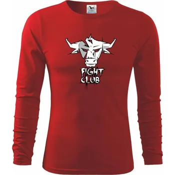Chlapecké tričko Fight club - býk - Triko dětské Long Sleeve - 122 cm/6 let ( Červená )
