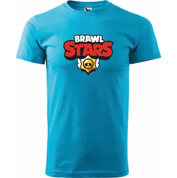ON-DESIGN Tričko pánské/dětské s potiskem BRAWL STARS Velikost: 134 cm/8 let, Barva: tyrkysová