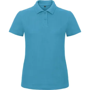 Dámská košile B&C Dámská polokošile Piqué polo ID.001 Velikost: M, Barva: tyrkysová