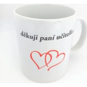 Bílý hrnek v krabičce - děkuji paní učitelko