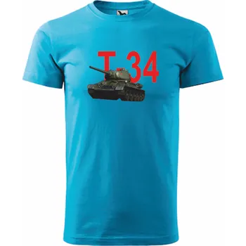 ON-DESIGN Tričko pánské/dětské TANK T-34 Velikost: 2XL, Barva: tyrkysová