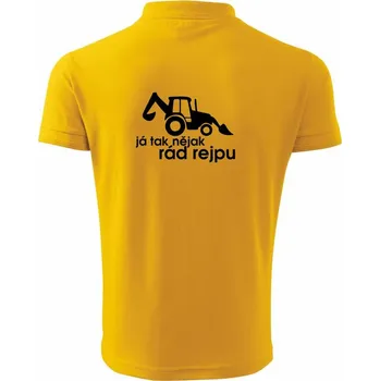 Pánská košile Traktorbagr - Já tak nějak rád rejpu - Polokošile pánská Pique Polo 203 - 2XL ( Žlutá )