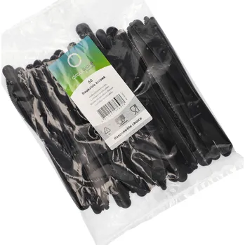 Jednorázové nádobí Nůž Papstar BIO-Polypropylen recykl. černý 18,5 cm 50 ks