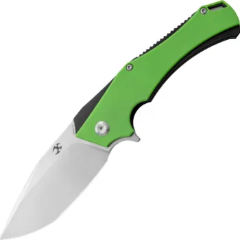 kapesní nůž Kansept Hellx Stonewashed D2 Zelený G10 + Černě eloxovaná nerezová ocel T1008A5
