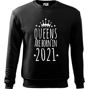 Chlapecké tričko Queens are born in 2021 - Mikina Essential dětská - 158 cm/12 let ( Černá )