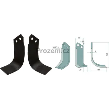 Pracovní nůž Frézovací klenutý nůž pravý pro Ferrari, 25/10,5/150 mm