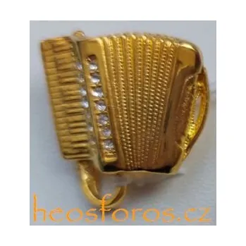 Brož Fabos Brož Akordeon Zlato, Starostříbro Barva: Zlato