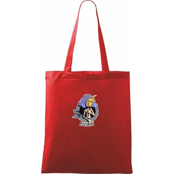 Nákupní taška Znamení komiks kozoroh - Taška bavlněná - 42 x 38 cm ( Červená )