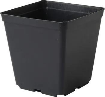 Sadbovač Hranatý plastový černý kontejner pevné kvality 15 x 15 x 15 cm