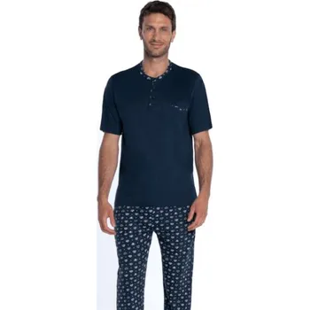 Pánské pyžamo Soft Cotton GUASCH Pánské pyžamo TOMAS XL Tmavě modrá GUASCH Pánské pyžamo TOMAS XL Tmavě modrá - 8431204646473