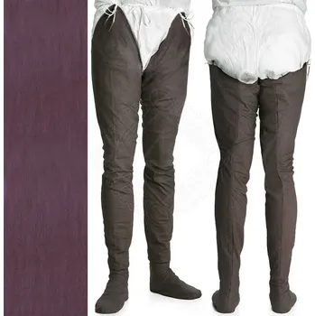 Karnevalový kostým Marshal Historical Látkové nohavice do brnění, 12. - 14. století, purpurová