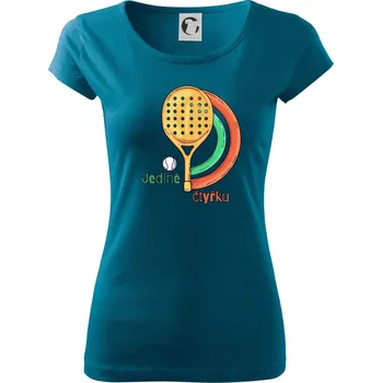 Dámské oblečení Padel jedině čtyřku - Dámské triko Pure - S ( Petrolejová )