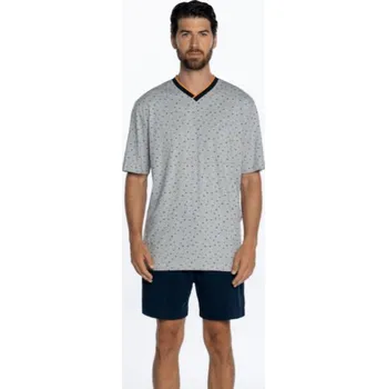 Pánské pyžamo Soft Cotton GUASCH Pánské pyžamo ELIAS S Šedá GUASCH Pánské pyžamo ELIAS S Šedá - 8431204666525