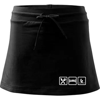 Dámská sukně Eat sleep vodní pólo v řadě - Sportovní sukně - two in one - M ( Černá )