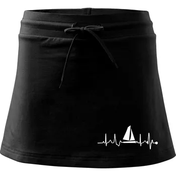Dámská sukně Plachtění EKG - Sportovní sukně - two in one - M ( Černá )