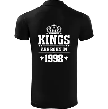 Pánská košile Kings are born in 1998 - Polokošile Victory sportovní (dresovina) - XL ( Černá )
