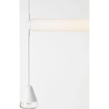 Brokis Závěsné svítidlo Puro Spotlight, PC1121 Barva skla: Triplex opál, Povrchová úprava baldachýnu: sklo - bílý (CCSC2403), Barva spodní části: transparentní sklo (CGGB812)