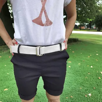 Dámské kraťasy Bermudy s páskem černé Velikost: S