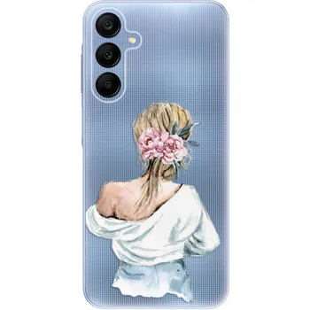 Pouzdro na mobilní telefon Odolné silikonové pouzdro iSaprio - Girl with flowers - Samsung Galaxy A25 5G